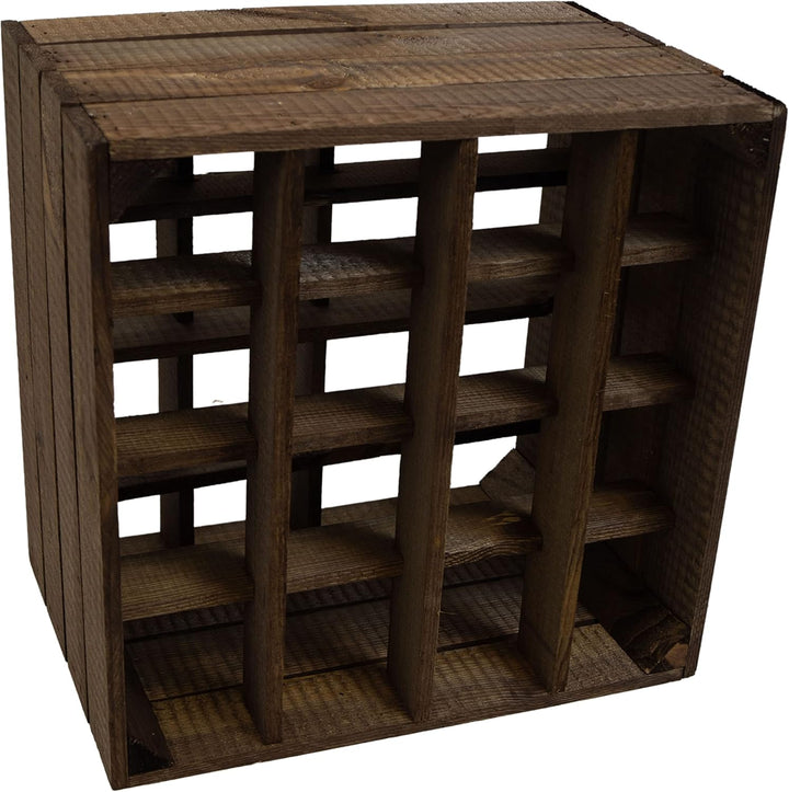 Kistenkolli Altes Land Weinregal 16er weiss/dunkel Masse 40x40x27cm Weinregal (dunkel)