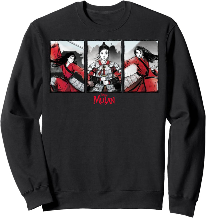 Disney Mulan Live Action Watercolor Panels Sweatshirt