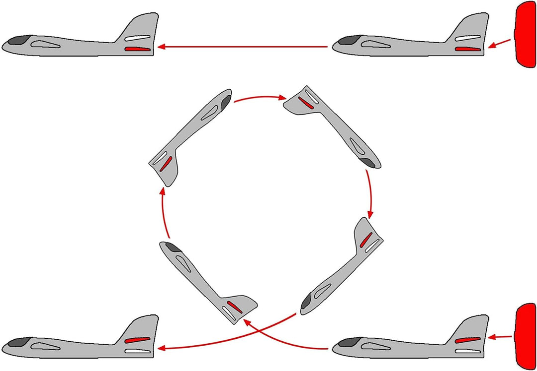 ELLUG grosses XXL Segelflugzeug Segelflieger aus Styropor 49 * 48 * 12,5cm Flugzeug Flieger Outdoor-