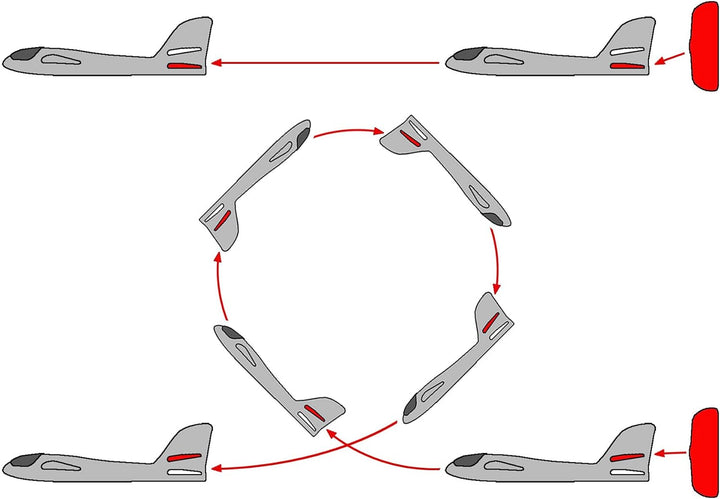 ELLUG grosses XXL Segelflugzeug Segelflieger aus Styropor 49 * 48 * 12,5cm Flugzeug Flieger Outdoor-