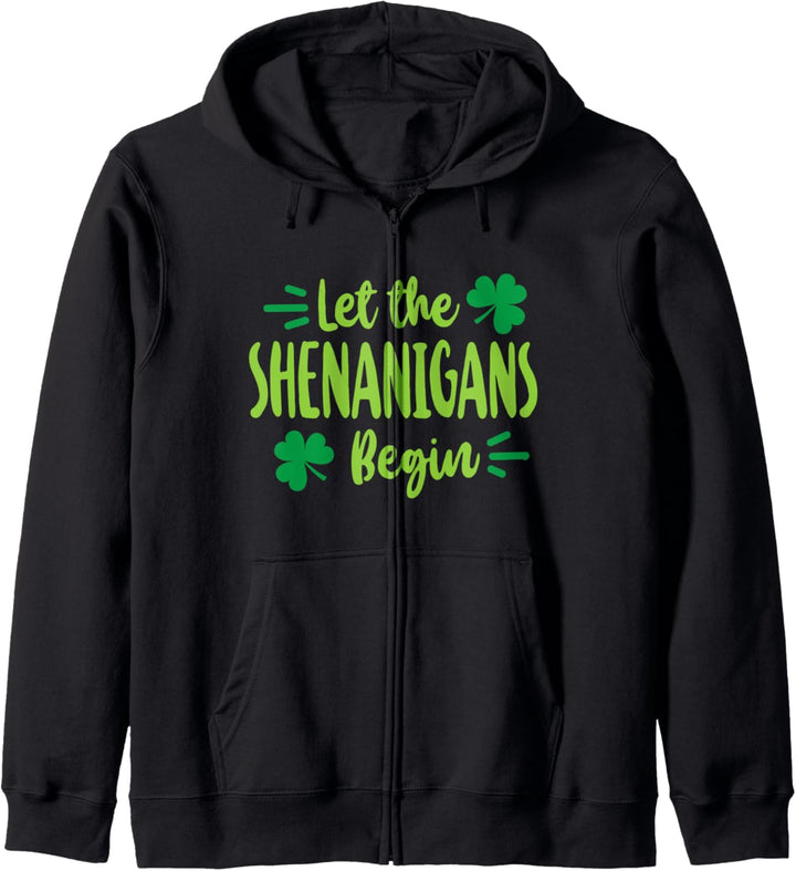 Let The Shenanigans Begin Cute St. Patty's Day Shamrock Kapuzenjacke