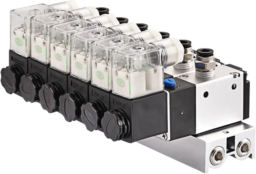 Heschen Elektrisches pneumatisches 6 Magnetventil, 3V210-08, DC24V, PT1/4, 3/2-Wege, Krümmersockel,