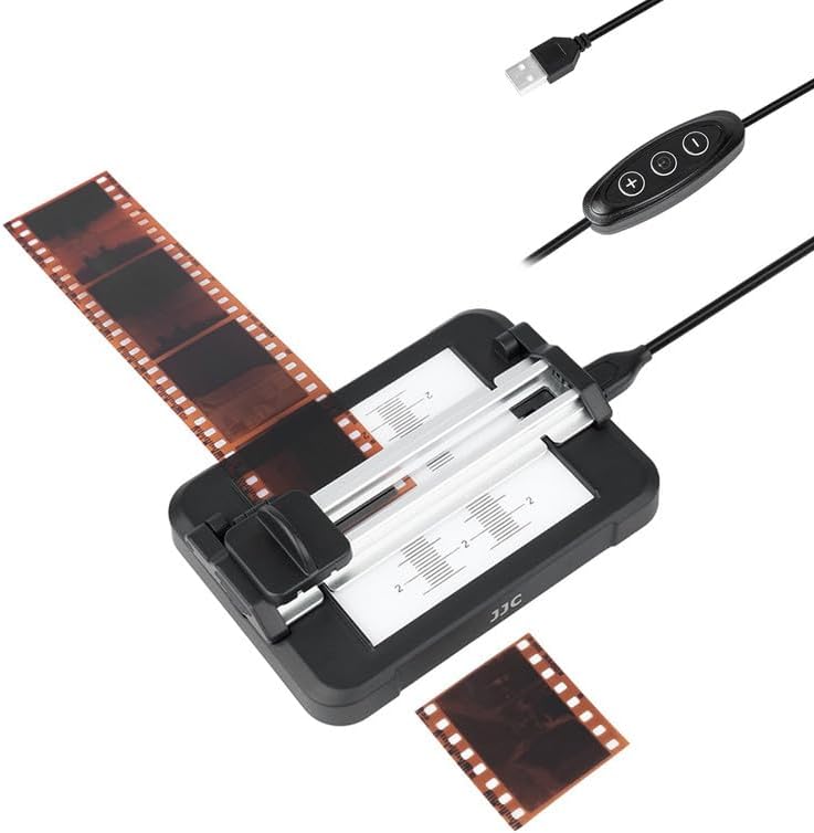 JJC Folienschneider für 35 mm 120 Format Filmstreifen, Filmschneidewerkzeug mit Hintergrundbeleuchte