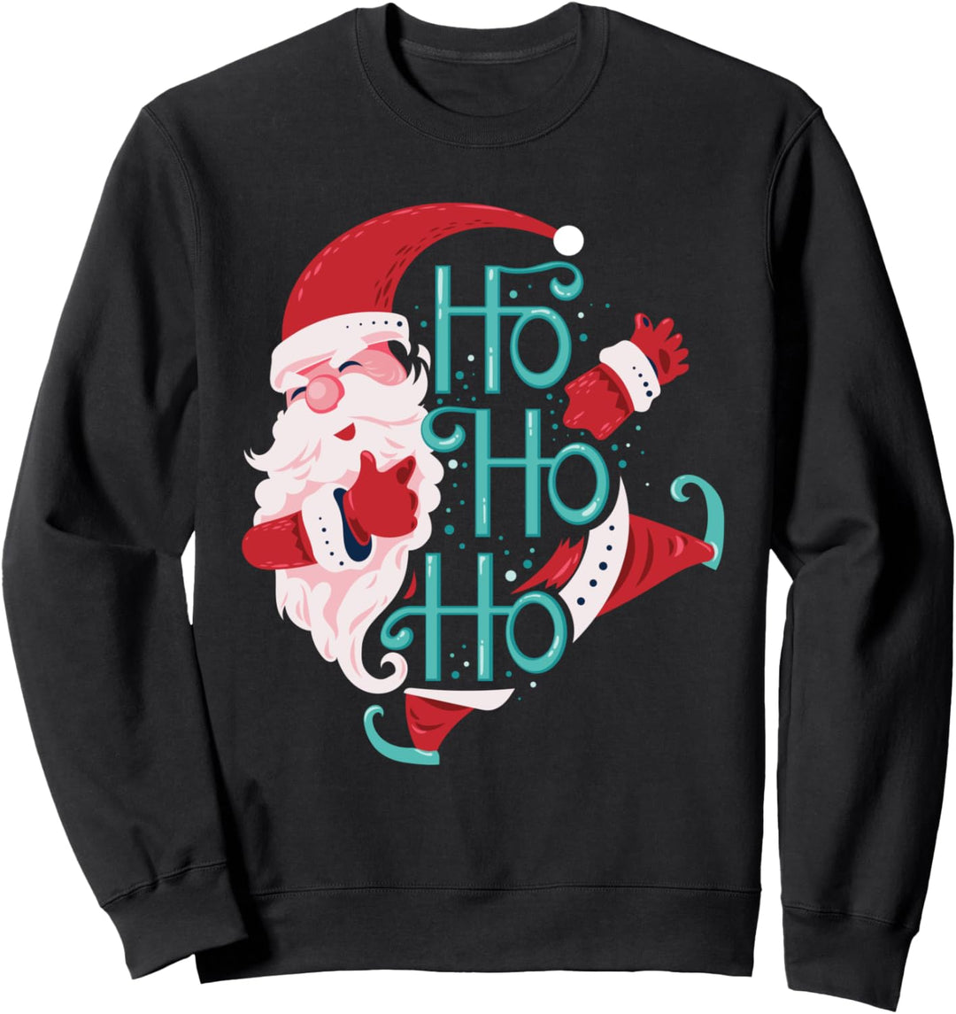 Cute Santa Claus Ho Ho Ho Merry Christmas Xmas Family Gifts Sweatshirt