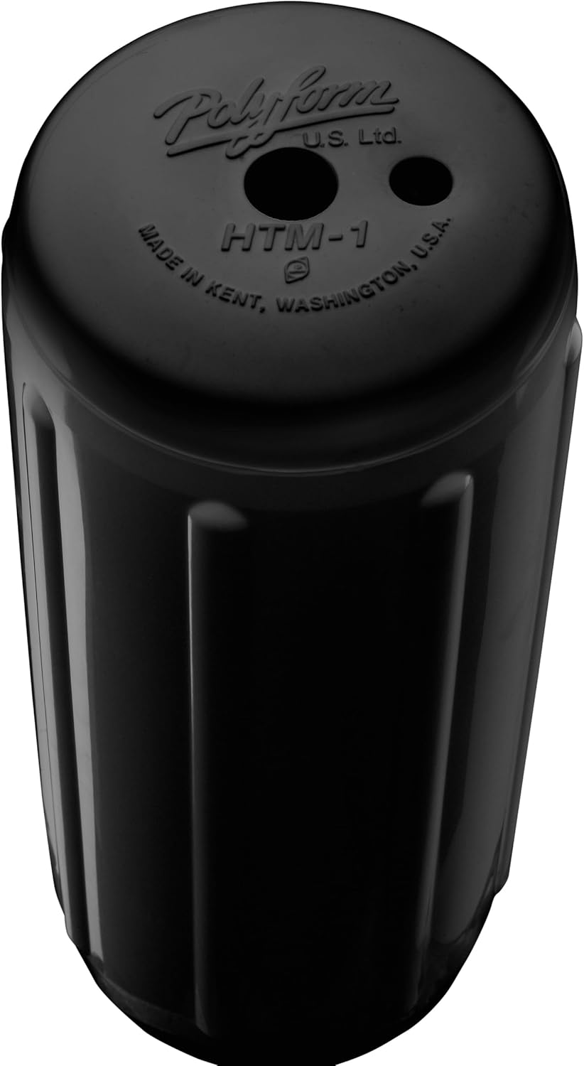 Polyform HTM-Serie (Loch durch Mitte) Bootsfender HTM-1 | 6.3 x 15.5 in. Schwarz, HTM-1 | 6.3 x 15.5