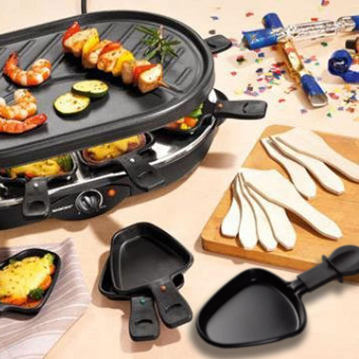 Kosmosta Pfännchen Mini 4 Stücke Antihaftbeschichtet Grill Pfännchen Dreieck Mini Raclette Grill mit