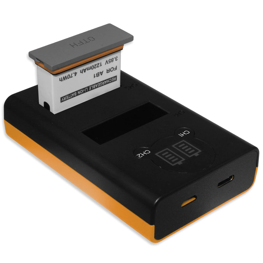 Akku + Dual-Ladegerät (USB, mit LCD) kompatibel mit Osmo AB1 für DJI Osmo Action Sportscam - inkl. M