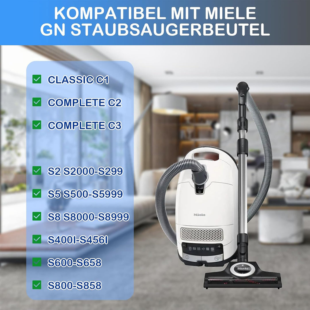 20 Staubsaugerbeutel für Miele Staubsauger GN-Serie für Miele Classic C1 Complete C2 C3, S2 S5 S600