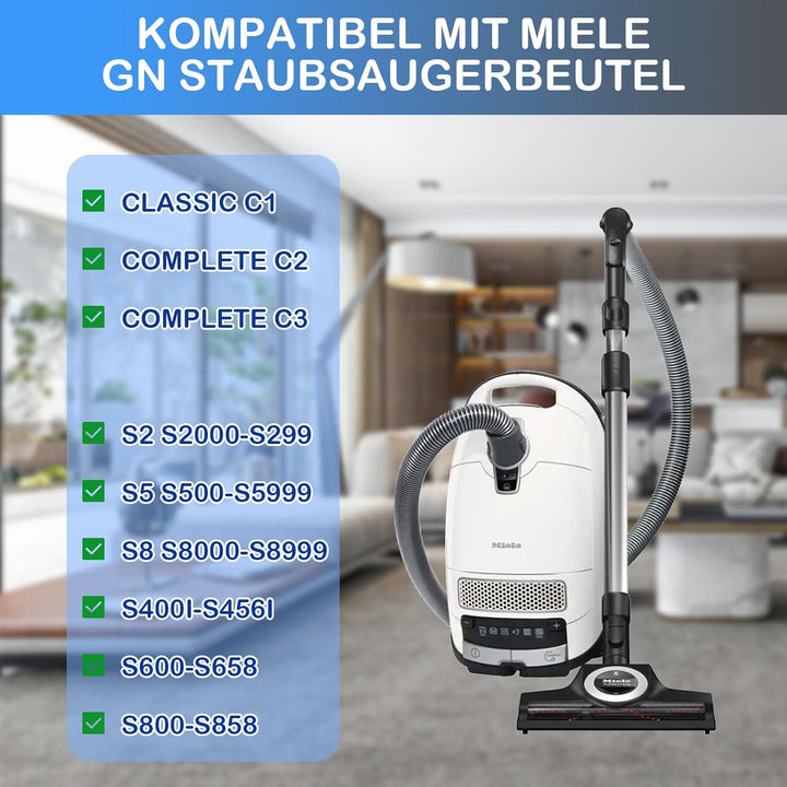 20 Staubsaugerbeutel für Miele Staubsauger GN-Serie für Miele Classic C1 Complete C2 C3, S2 S5 S600