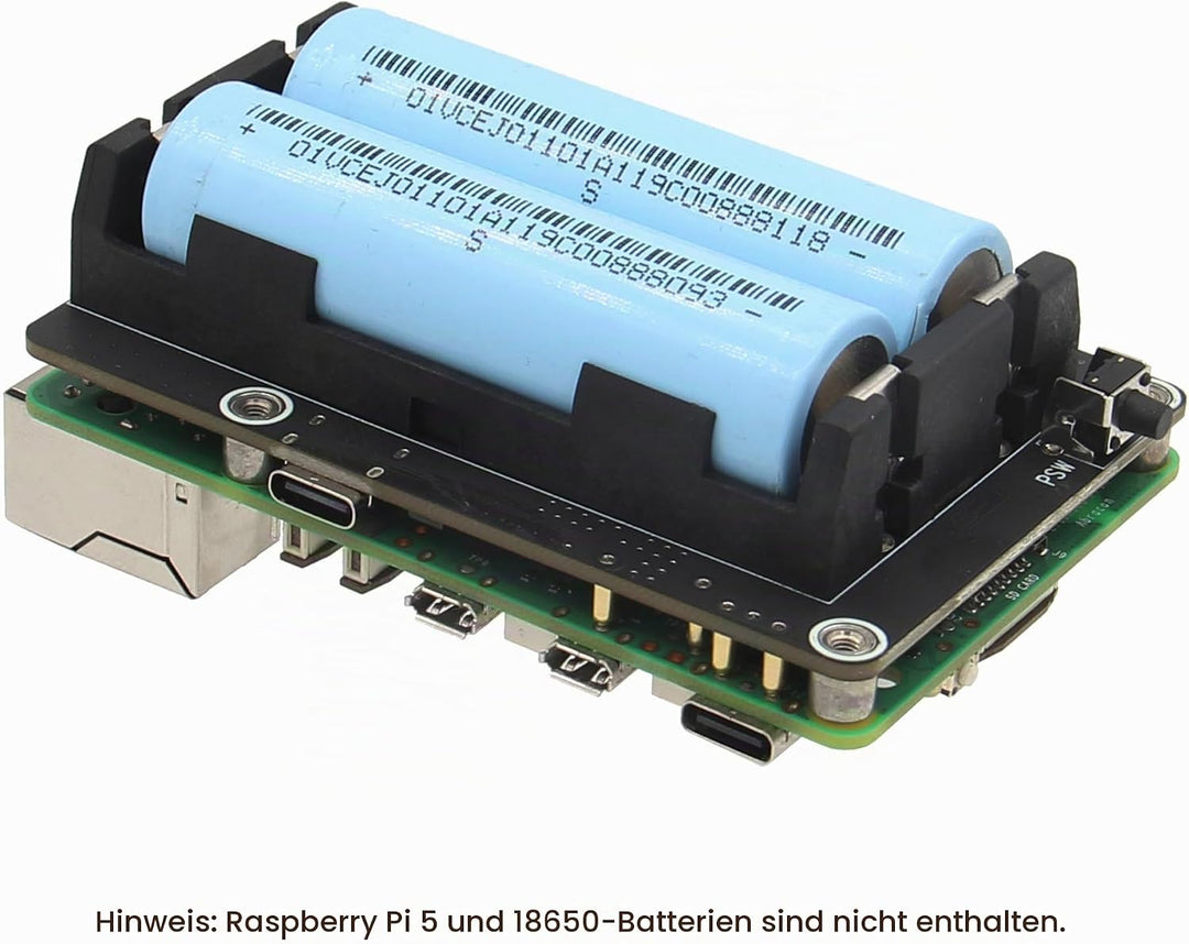 Geekworm X1200 5V UPS Shield for Raspberry Pi 5, with Max 5.1V 5A Output &amp; Auto Power On &amp; Safe Shut