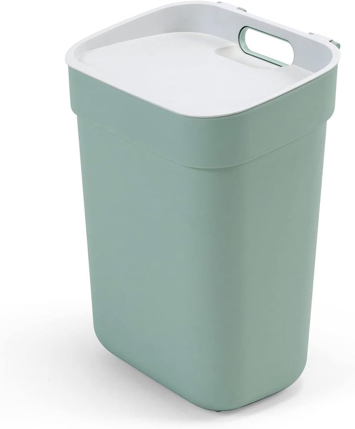 CURVER Ready to Collect 100% recycelter 10-Liter-Küchenzubehör-Recycling-Mülleimer mit Hebedeckel, G