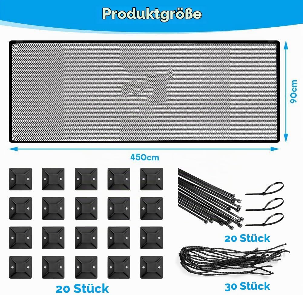 Kinder Sicherheitsnetz,450x90cm Kinder Treppenschutznetz,Baby Balkon Geländer 4.5 Meter Treppenhaus