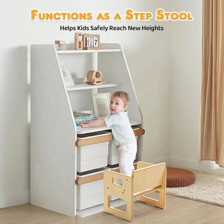 Children's Feeding Table and Chair Set, Montessori Wooden Children's Table, Game Desk with Storage S