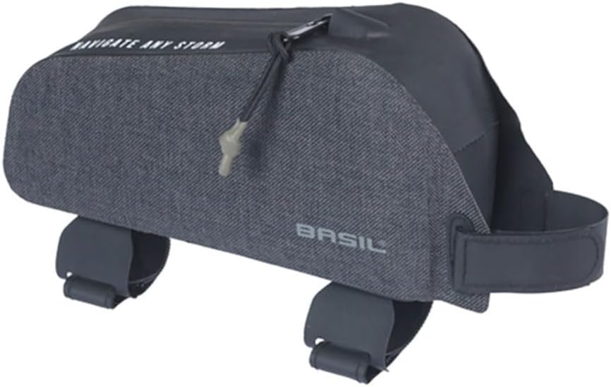 Basil Navigator Storm S Top Tube Rahmentasche - 0,8L, Schwarz, Wasserdicht, Robust, Ideal für Pendle