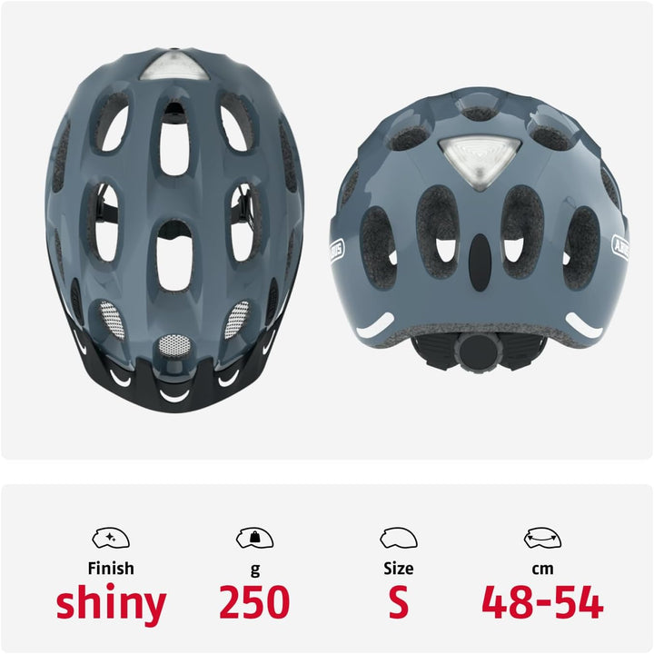 ABUS Stadthelm Youn-I ACE - Fahrradhelm für den Alltag - mit integriertem LED-Rücklicht - für Damen