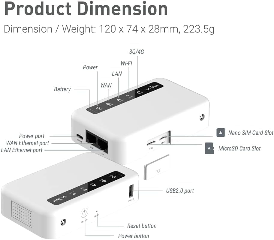 GL.iNet GL-XE300 (Puli) 4G LTE Industrial IoT Gateway, nur T-Mobile, Router/Access Point/Extender/WD