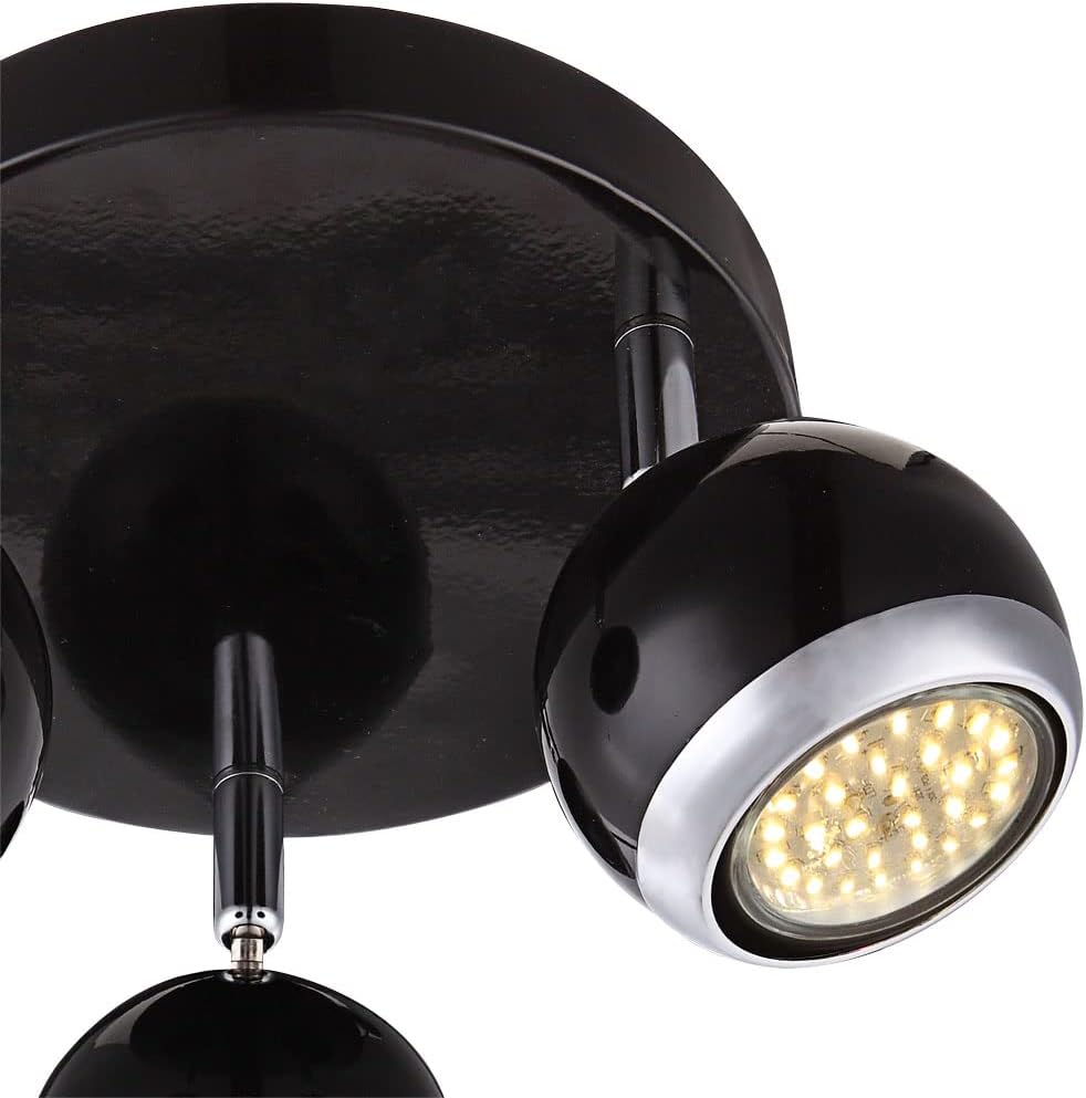 9 Watt LED Decken Lampe Leuchte Chrom Retro Design Metall Kugel Globo 57884-3