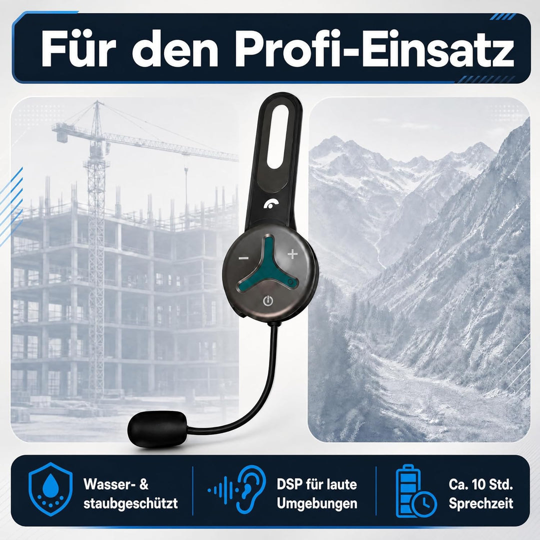 @tec BuddyChat Trio - 3X Bluetooth® Headset-Module für bis zu 3 Personen Gegensprechanlage (Intercom