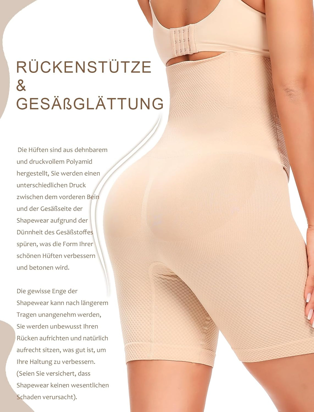 SURE YOU LIKE Taillenformer Shapewear Damen Bauchweg Miederpant Damen Bauchweg Unterhose Mit Korsett