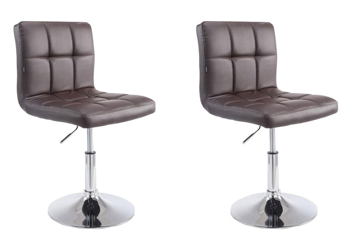 CLP 2er Set Lounger Palma V2 Mit Kunstlederbezug I 2 x Höhenverstellbarer Polsterstuhl Mit Rückenleh