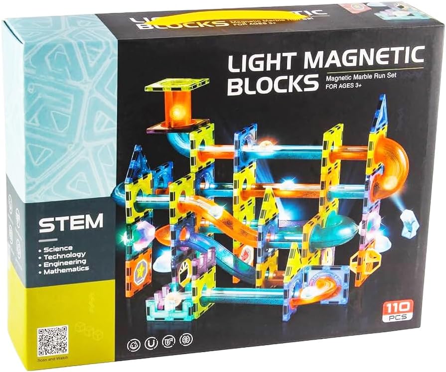 Kreativity Point Magnetische Bausteine für Kinder, 110 Stück