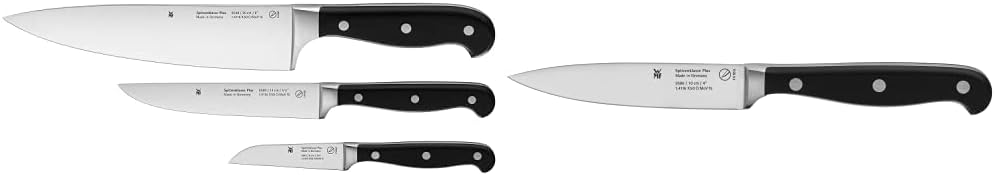 WMF Spitzenklasse Plus Messerset 3teilig Made in Germany, 3 Messer geschmiedet, Küchenmesser & Spitz
