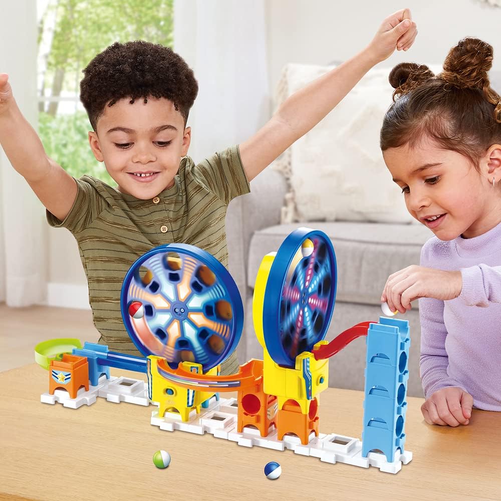 VTech Marble Rush, Kugelbahn Fun Fair Set Electronic M300E, Bausatzkugelbahn - ab 4 Jahren - Version