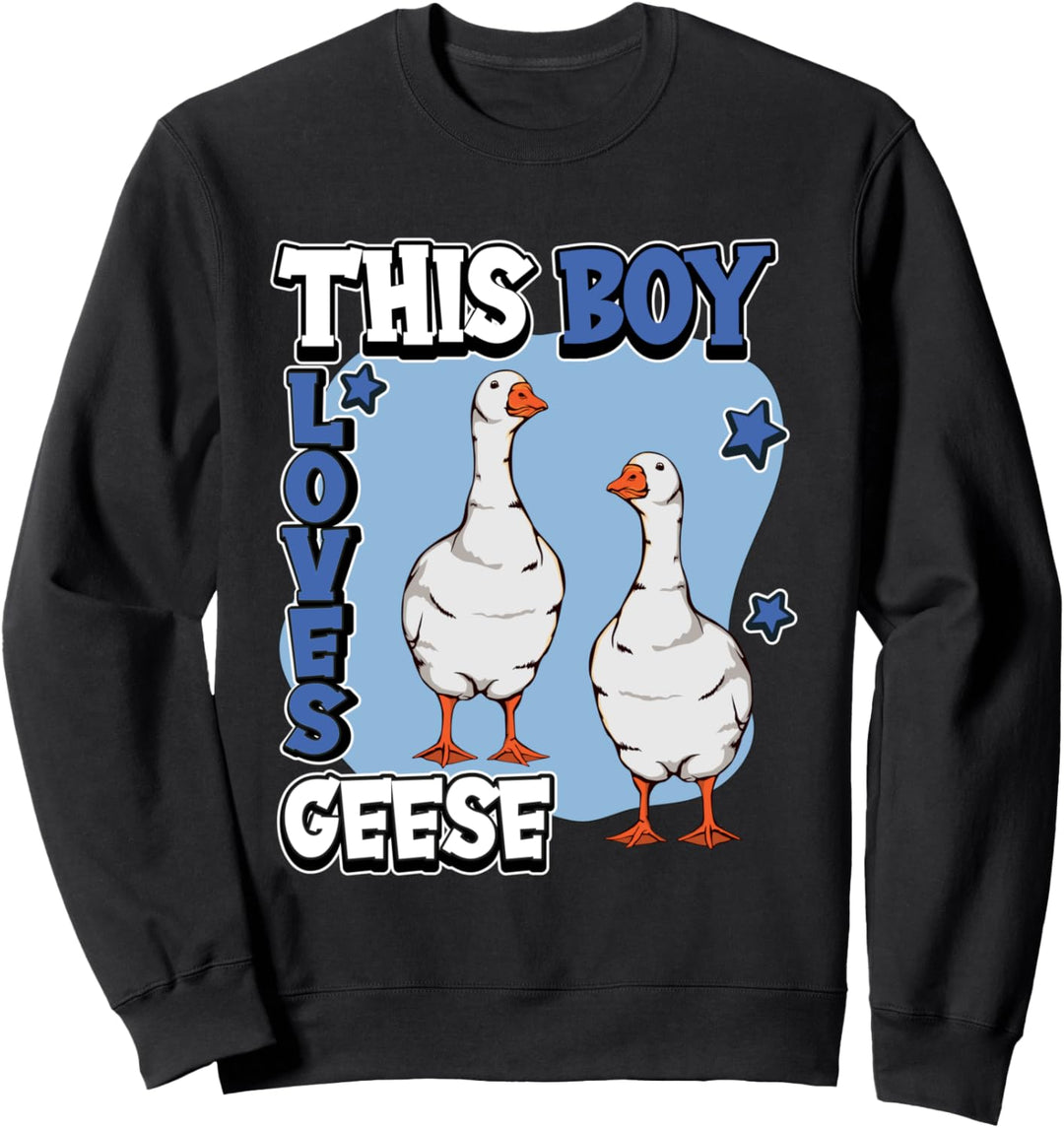 Jungen This Boy Loves Geese Gans Sweatshirt