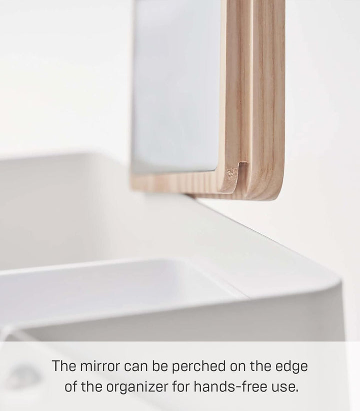 YAMAZAKI Tower 5453 Make-up Box, Weiss, Weiss