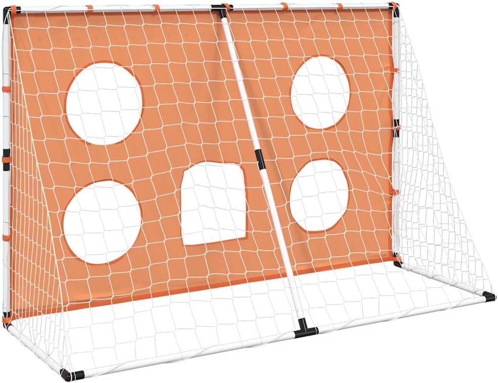 vidaXL Fussballtor für Kinder, Trainingstor mit Zielmatte Ball Netz, Fussball Tor für Innen Aussen,