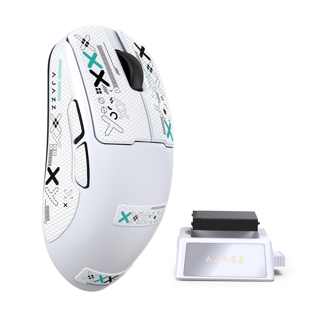 A.JAZZ AJ159 V2 ultraleichte drahtlose Spielmaus mit austauschbaren Akkus, Zwei 300mAh Einheiten mit