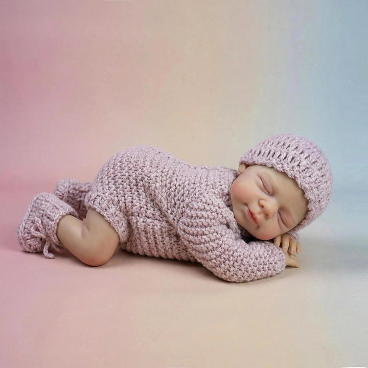 Zero pam Reborn Baby Vollsilikon Lebensecht-30CM Echt Silikon Baby Mädchen, Lebensechte Babypuppen W