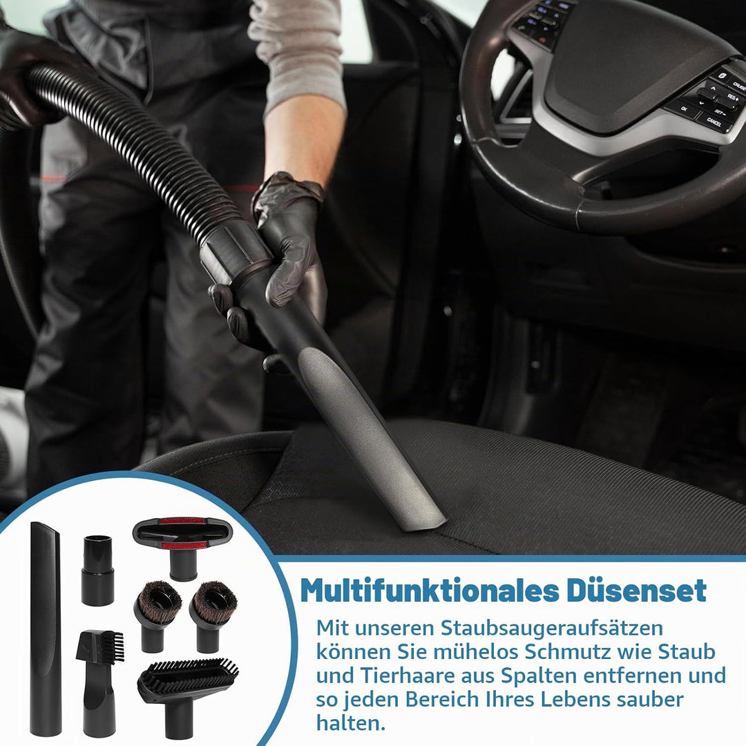 7 Stück Staubsauger Düsen Set Staubsauger Aufsatz Polsterdüse Matratzendüse Fugendüse 32-35 mm Staub