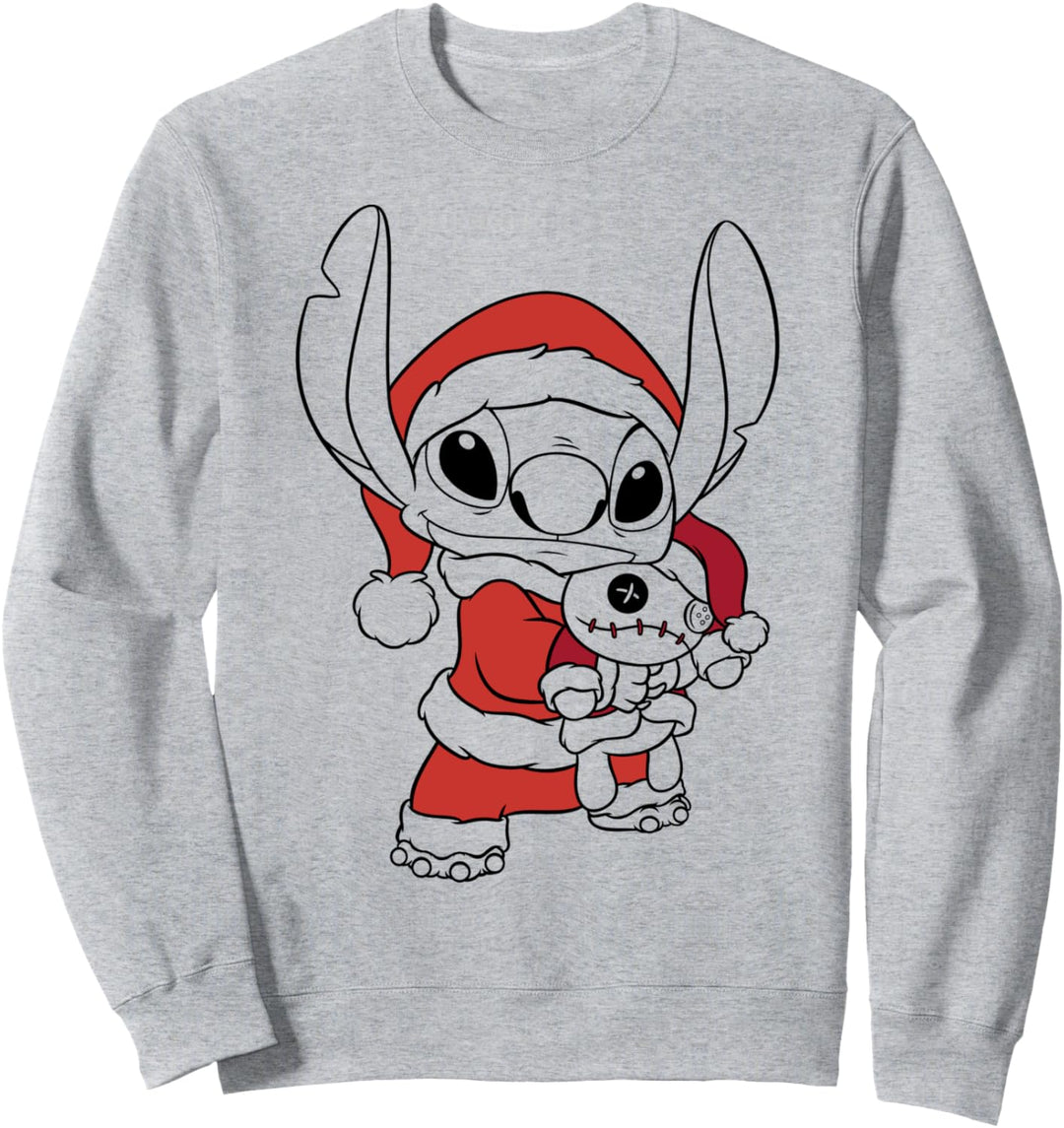 Disney Lilo & Stitch Christmas Stitch Santa Claus Outline Sweatshirt