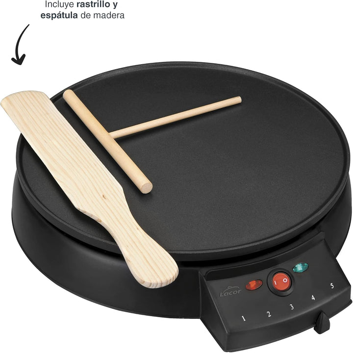 LACOR 69122 Crepes-Kochplatte Elektorat D.30 cm 1000