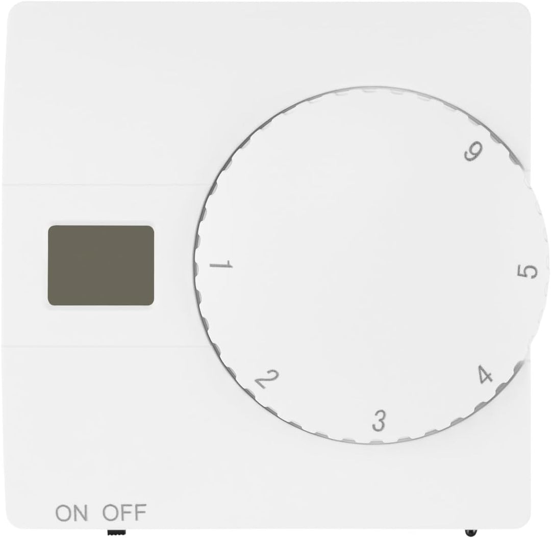 Aufputz Raumthermostat Digital 230V weiss mit internem u. externem Sensor für Wasser- u. elektrische