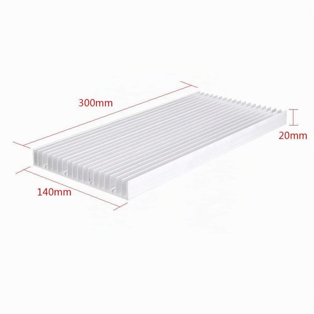 Kühlkörper, Kühlkörper 20mm Aluminium Wärmeableiter 300 * 140 * 20MM 19 Flossen Transistoren Halblei