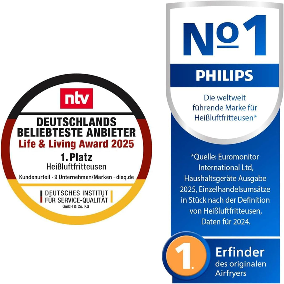 Philips Airfryer 4000 Series Stacked Dual Basket, Gestapelte Heissluftfritteuse mit 2 Körben, 10L, R