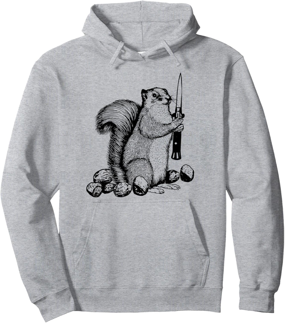 Funny Don't Touch my Nuts Funny Squirrel Joke Sarcasm Pullover Hoodie