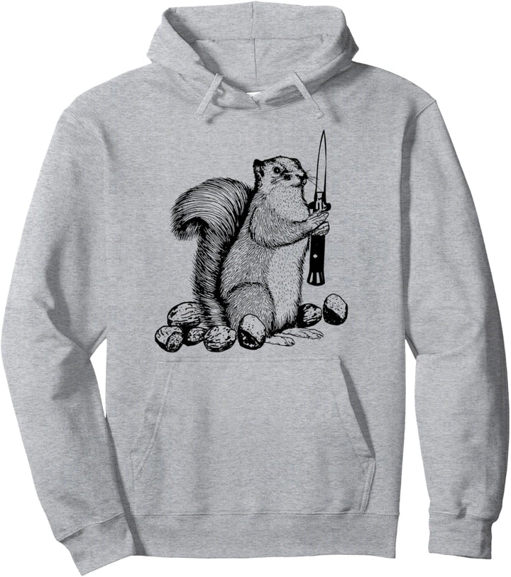 Funny Don't Touch my Nuts Funny Squirrel Joke Sarcasm Pullover Hoodie