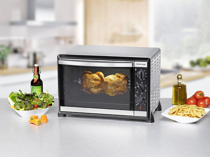ROMMELSBACHER Back & Grill Ofen BG 1805/E - 42 Liter Backraum, 7 Heizarten, Umluft, Drehspiess, Temp
