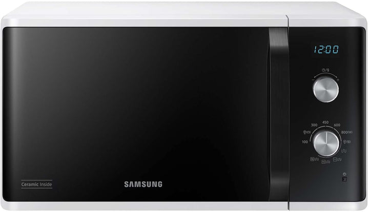 Samsung MG23K3614AW/EG Mikrowelle mit Grill / 23 Liter Garraum / 800 W/Grosses Grillelement für glei