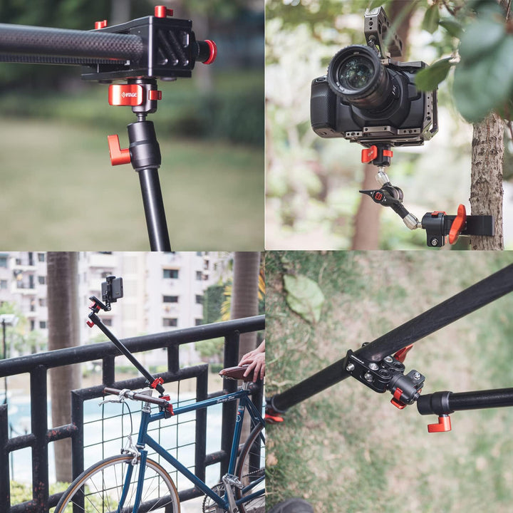 IFOOTAGE Large Magic Arm 32inch,Multifunktions-Kamera Zubehör Aluminium,Gelenkarm mit Cold Shoe Head