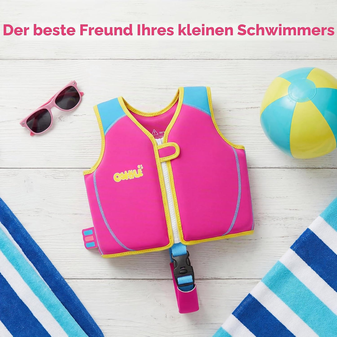 OSHYLE Kinder Schwimmweste - Jungen Mädchen Neopren Schwimmen Jacke Kleinkind Schwimmen Floating Neo