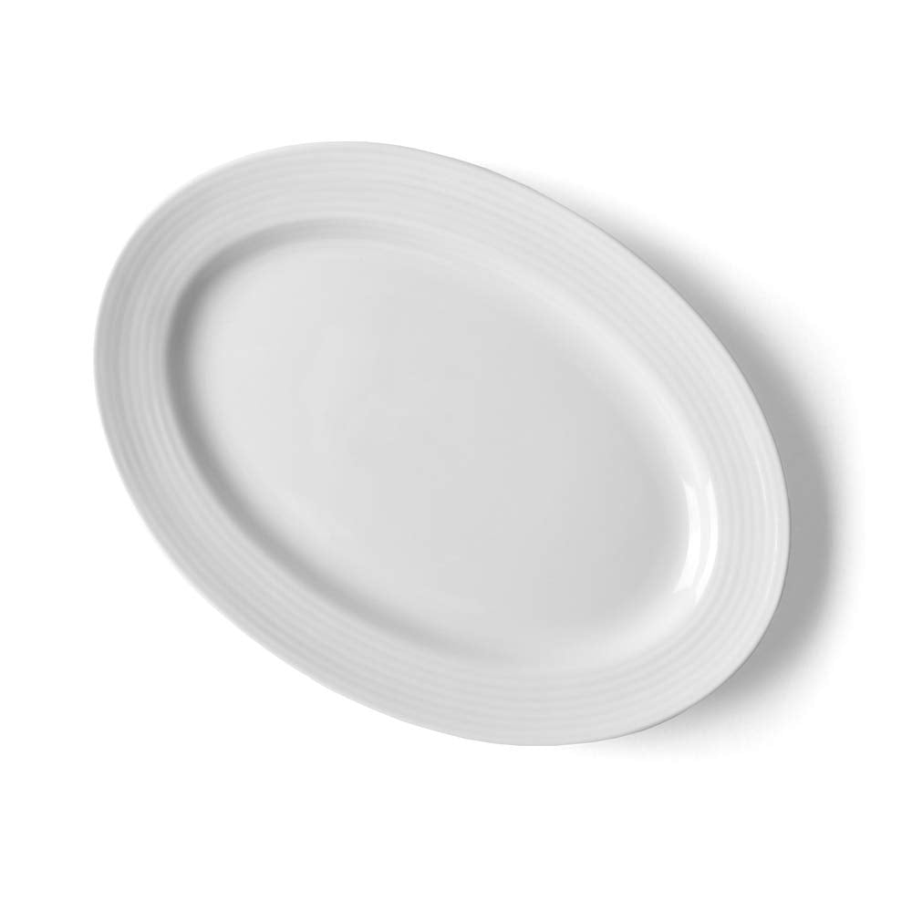 Alumina Platte oval 26 x 18 cm Reliefform ''Paris'', Platte oval