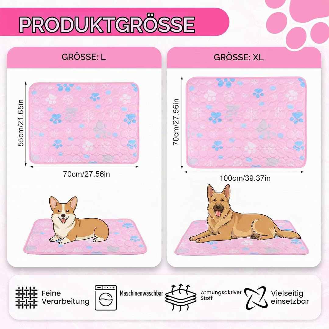 Kühlmatten Hunde, Kühltdecke für Hunde, Hundedecke Sommer für Haustiere, Washbares Haustier Kühlmatt