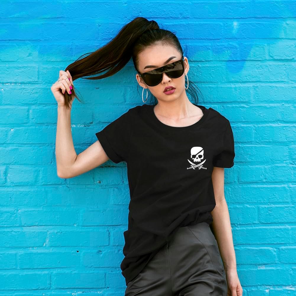 VIENTO Pirate Life Camiseta para Mujer S Schwarz, S Schwarz