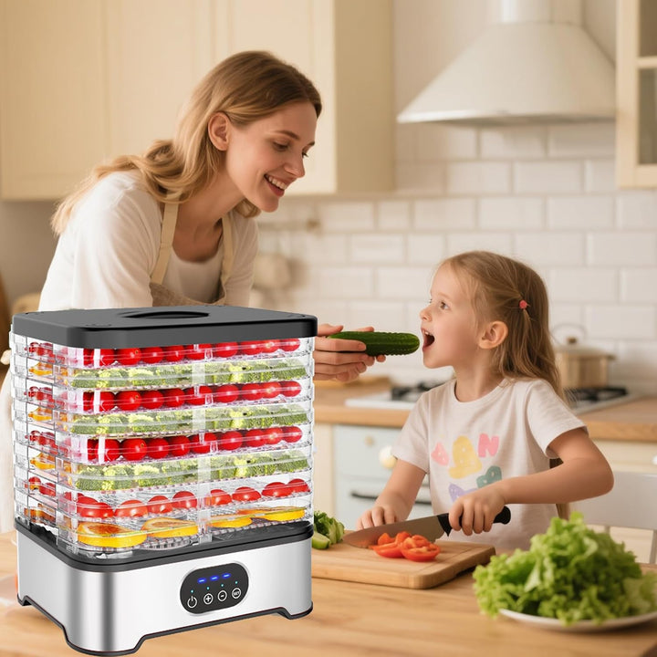Dörrgerät für Lebensmittel, 400 W, Dörrgerät für Obst mit Temperatureinstellung von 42 °C bis 70 °C