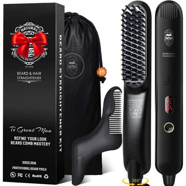 TENTEK Bartglätter Für Männer,Ultra-Fast Heating, Anti-Scalding Design, Negative-Ionen,Ionischer Glä