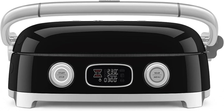Smeg, MGF01BLEU, Elektrischer 3-in-1-Multifunktionsgrill, Schwarz, Schwarz